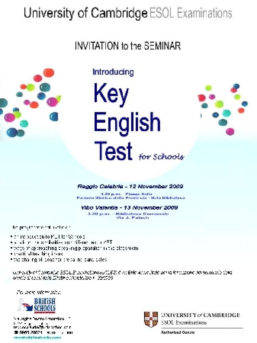 INTRODUCING KET for SCHOOLS