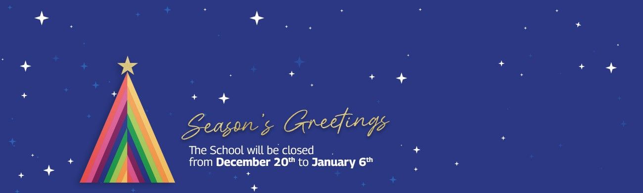 <span>Happy Holidays from all of us!</span>Cari studenti, genitori, amici e colleghi,
in questo periodo speciale, vi auguriamo feste serene, allegre e piene di good vibbes.
Ci vediamo il 7 gennaio!